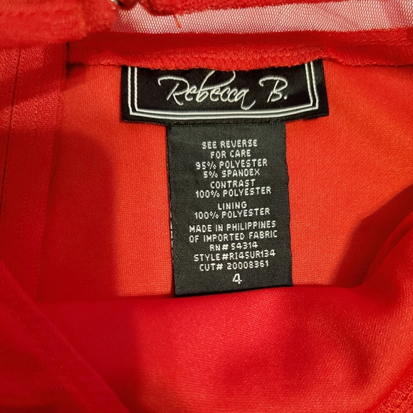 NWOT Red Sheer Illusion Bellsleeve Dress - Picture 3 of 3